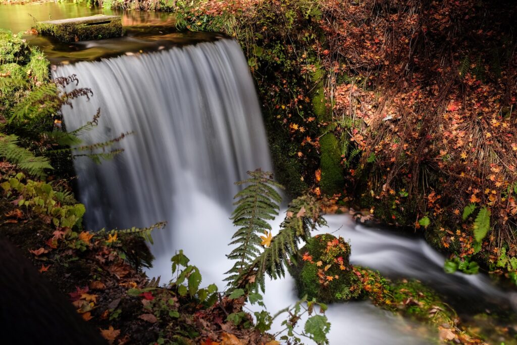 rsz high angle shot waterfall forest karuizawa tokyo japan